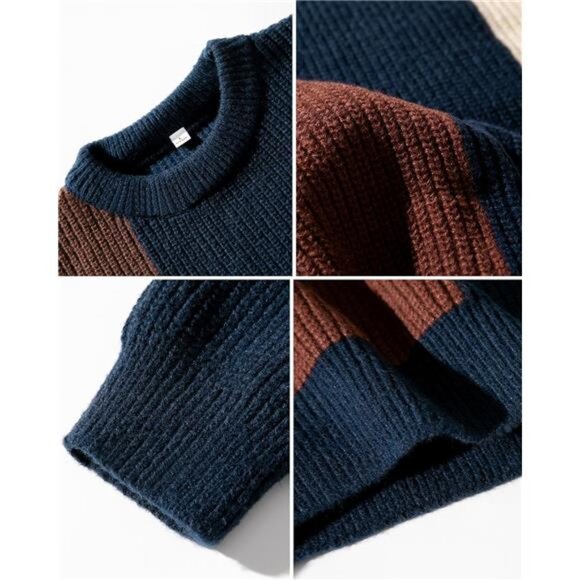 Unisex Oversized Sweater Long Sleeve Cable Knit Sweater - Picture 2 of 6